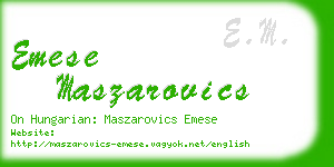 emese maszarovics business card